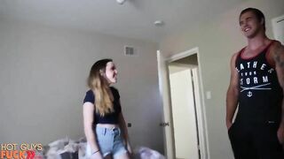 HOT GUYS FUCK - Ripped Guy Fucks Two Girls