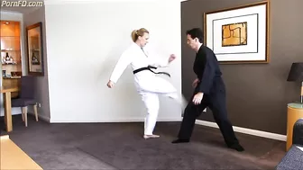 KarateTrampleFemdomGirls - Tamar - Black Belt Tamar Defeats Peter