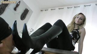 Goddess Leyla & Friend - Footstool Dirty Soles