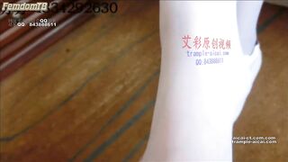 ChinaFemdom - white silk first slave abuse
