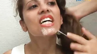 NEWMFX Spit humiliation, dumb whores humiliating the dumbest whore