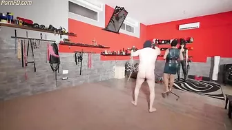 Mistress Gaia, padrona ERA e Mistress Saint Lawrence three whips for one slave