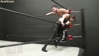 Femdom wrestling ballbusting