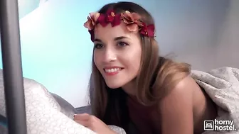 HornyHostel presents Eveline Dellai - Sexy adventurous babe takes a monster BBC - ...