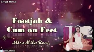Footjob And Cum On Feet - MissMilaRose - FootJob