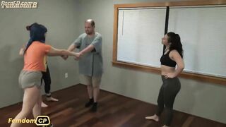 3 girls beatdown savage femdom