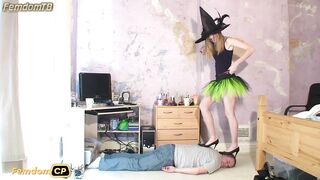 Joanna Witch High Heel Shoes Head Trample