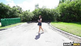 Autumn Falls - Barely Legal Hottie Pounded On The Bus - BangBus