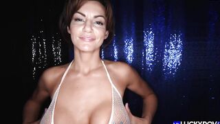 Becky Bandini - Beautiful Busty Milf Cock Massage - MrLuckyPOV