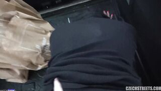 Busty Married Mrs Does Anal Sex in Car Park - CzechStreets