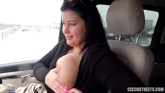 Busty Married Mrs Does Anal Sex in Car Park - CzechStreets