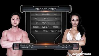 Crystal Rush - Crystal Rush vs Brad Sterling Mixed Wrestling - EvolvedFights