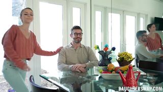 Macy Meadows and Sophia Burns - Meditative Discipline - DaughterSwap