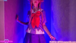 Purple Bitch - Cosplay girl has first sex with a fan