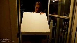 Xev Bellringer - Pizza Girl Blackmailed into Blow Job