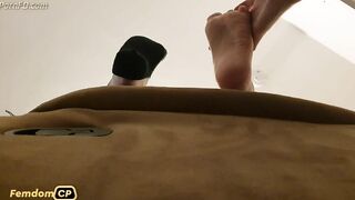Foot Worship after Work with another Hole in my Sweaty Socks
