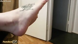 Foot Worship after Work with another Hole in my Sweaty Socks