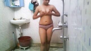Indian College Babe In Hostel Shower