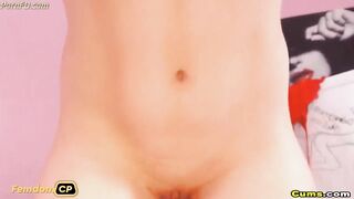 Nerdy Slut Toys Her Mouth and Pussy
