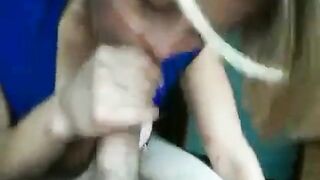 blonde lesbian junkie sucking her first cock for fix4