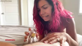 Chastity Goddess Releases, Edges Slave to Ruined Orgasm - Rope Bunny Couple