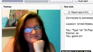Chatroulette Girl shows off Massive Tits