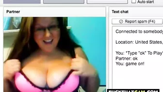 Chatroulette Girl shows off Massive Tits