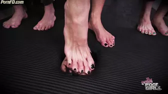 BrattyFootGirls - Mikayla Maria & Kate - Triple Facebox FootDomination