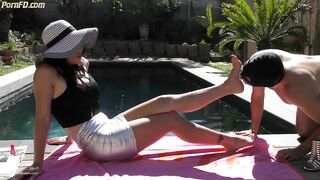 Licking the feet of divine Goddess Kim