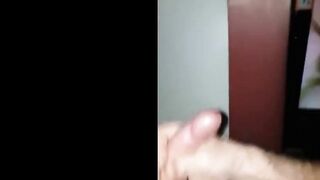Sex shop video booth jerk off. Big cum shot. Rope 2