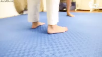 Czech Soles - Teen karate student dominates her teacher with BIG feet