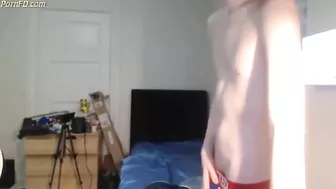 Uncircumcised redhead in undies 2