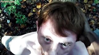 Facial and bj in the woods 3