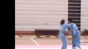 Karate dominant girl