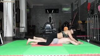 Mistress Gaia wrestling my assfuck bunny
