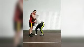 strong women lift guy overhead
