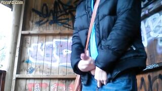 German Stud Public Park Jerk And Cum 3