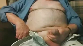 Hairy Grandpa Bear Fondling His Cock 2