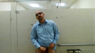Jerking in a public restroom 2