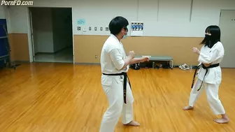 Blind folded karate mixed fight challenge