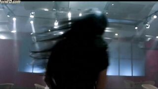 Martial arts mixed fight in black dress