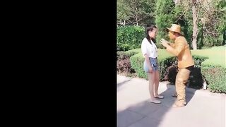 Self Defense against a human statue, and a non-human one