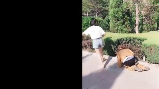 Self Defense against a human statue, and a non-human one