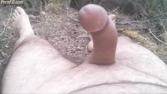 Cumshot in the woods (cum no hand+double cum) 3