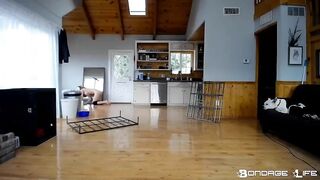 BondageLife Rachel Greyhound - Floor Scrubbing + Cage Build