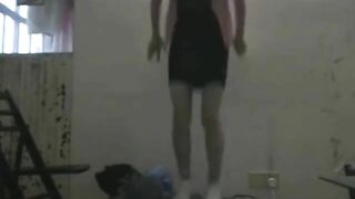 大学生美女帆布鞋踩踏ss