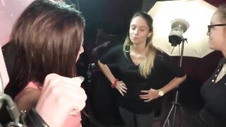 Public tied spit humiliation
