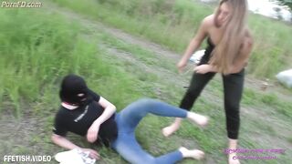 VALERIA - New slave girl for humiliation - Fresh air, nature and dirty feet