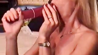 Biggest dildo deepthroat ever