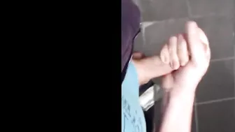 German Public Restroom Wank And Cum